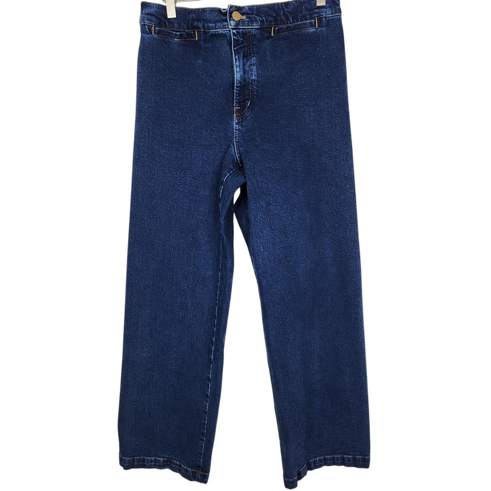 MADEWELL Emmett Wide-Leg Jeans Womens 29 Dark Wash High Rise Stretch Denim